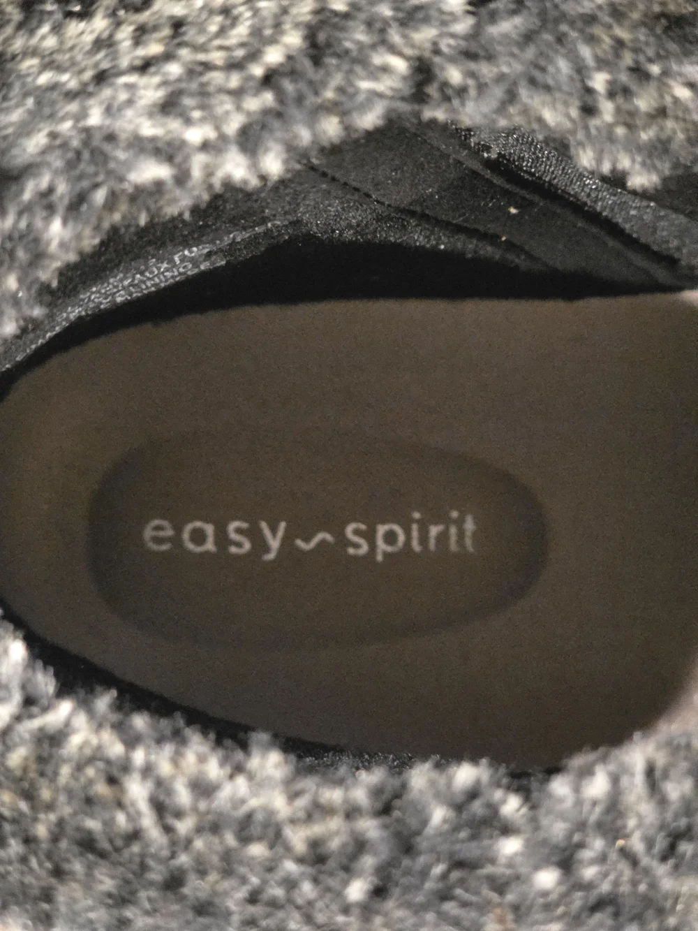 Easy Spirit Quilted Faux-Fur Ankle Boots - Black with Gray Trim
